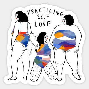 Practicing self love Sticker